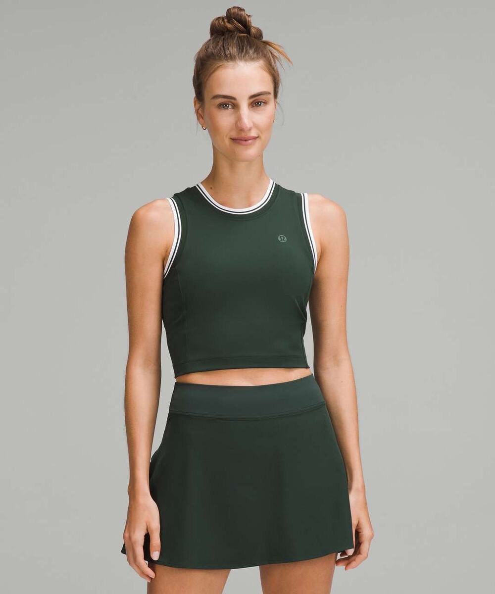 Lululemon Varsity Scoop-Neck Cropped Tennis Tank Top